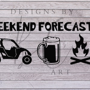 Pronóstico de fin de semana montando SXS Beer Fire SVG-PNG