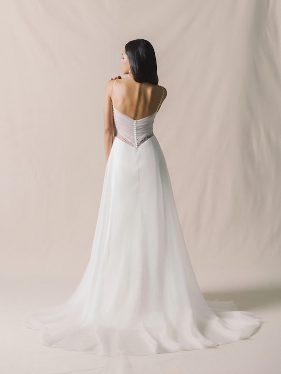 silk organza overlay dress SATIN SILK DRESS WITH TULLE AND MATTE ORGANZA OVERLAY THA SEEN