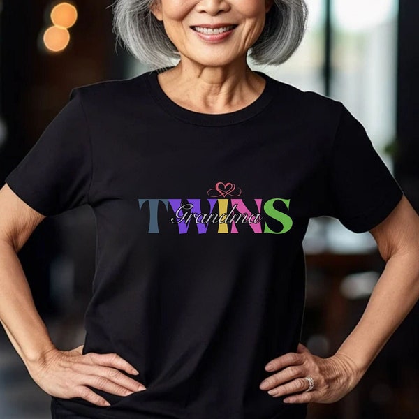Grandma of Twins Shirt Twin Grandma Tee Shirt Gift for Grandma Mothers Day Shirt Grandma to Be Tee Inspirational Shirt Grandmother Twins