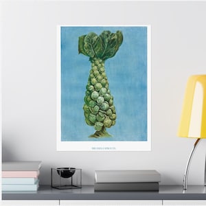 Vintage Vegetable Botanical Poster: Farmhouse Kitchen Art Print