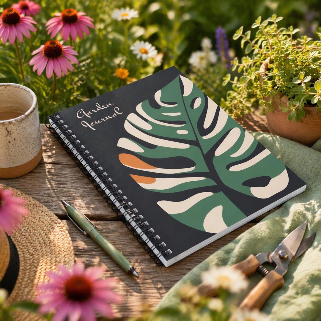 Monstera Spiral Notebook: Tropical Leaf Art Boutique Plant Merch - Etsy