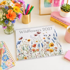 2027 Wildflower Wall Calendar: Colorful Floral Yearly Planner
