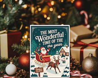 Festive Holiday Home Decor, The Most Wonderful Time of the Year Christmas Printables, Seasonal Christmas Printables for a Cozy Home