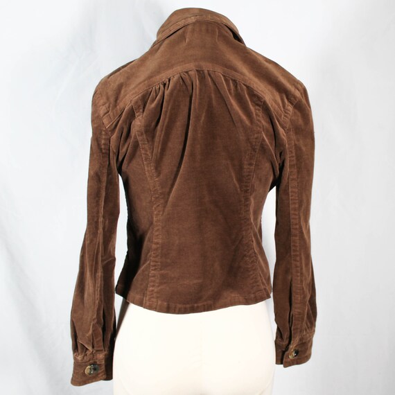 Vintage 1990s Brown Corduroy Jacket with Large To… - image 4