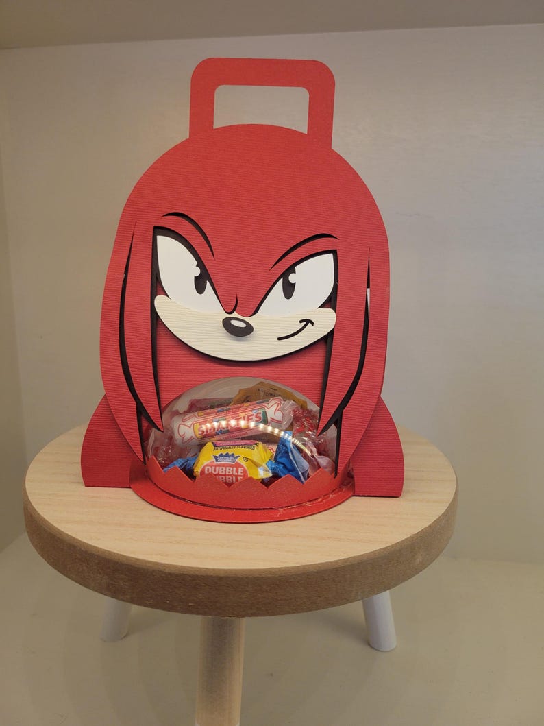 Knuckles Candy Sonic Character Candy Holder: Party Favor Treat - Etsy