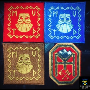 Dwarf Patch, Khazad, Dawi, Casari, Naugrim, Dwarish Runes, Dwemer, Ironforge, Dwarf Clans, Stout Folk, Deep Folk, Duardin, Glowing in Dark