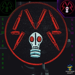 Metro Rangers Patch inspierd, Bullet, War, Postapo, Moscow Metro, Postapo, Stalkier, Gas Mask, Underground, Exodus, Glowing in Dark