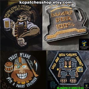 Dwarf Patches, Drink like a dwarf or die drinking!, Who your calling short? I'm A Dwarf Engineer Patch, Fantasy, DnD, Dwarf Clans, Duardin,