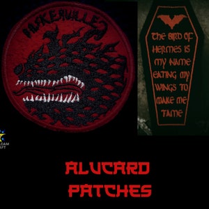 Alucard Coffin, Baskerville Patch, Demonic Dog, Vampire Anime, Cosplay, Vampire Coffin, Alucard, Dracula, Dead Vampire, Power Seal, Glow