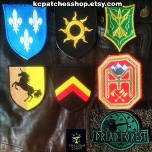 Nilfgaard, Mahakam, Brokilon,Dol Blathanna, Skellige, Scoia&#39;tael, Witcher Country, Kaedwen,Aedirn, Driads, Shields Patch, Glowing in Dark