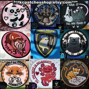 Meme  Animals Patch, Horny Police, Joke  Funny, Meme,  Pamda, Trash Panda, Opossum, Bouncy Pork, Honey Bager, Pigeon, Rat, Cat, Hamster