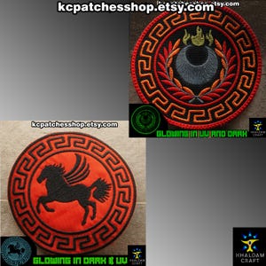 Greek Myth Fantasy Patches, Hades Daughter Patch, Princess of the Underworld, Greek Mythology, Pegasus, Half-Blood's, Percy, Glowing in Dark