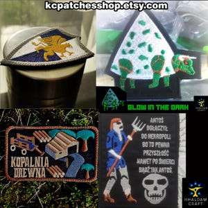 Homm 3 inspierd patches,, Gorgonzola Funny Patch, Gryphon Shield, Heroes 3 inspierd, Pesant Prochoice, Chain Lightning, Glowing in Dark