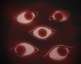 Eyes for Days Patches, x5 set, Hellsing Inspierd Patch, Hellsing Anime, Vampire Cosplay, Dark Eye, Red Eye, Vampire Eye, Alucard, Dracula