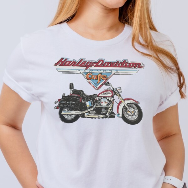 Harley Davidson Shirt, Motorcycle Shirt, Harley New York Cafe Shirt, Bike Shirt, Gift For Biker, Motorcycle Gift, Motorcycle Harley Club