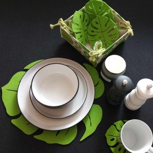 Monstera Placemats and Coasters