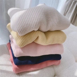 Kids Chunky Knit Sweater - Cotton Dressy Oversized Thick Knit Children's Sweater