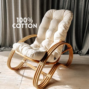Bamboo swivel chair - Etsy.de