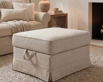 Funda de repuesto para puf Ikea Ektorp / Tela en varios colores / Hecho a mano a medida / Reposapiés