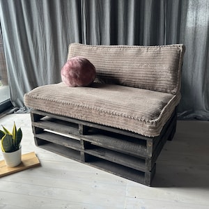 Corduroy pallet pillowcase with a filling pillow | Floor cushion | Pillows for Loft furniture | Window Seat |  Floor sofa | Custom sizes |