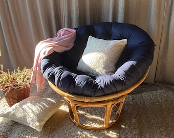 Linen papasan pillow - 100% linen | Natural linen | Tailormade Pillow | Large round linen pillow | Floor cushion | Boho cushion |