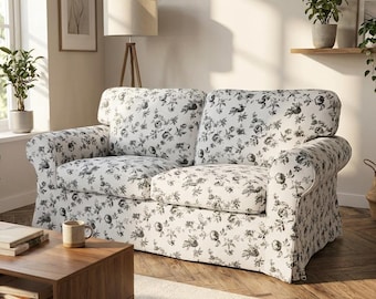 Ikea Ektorp 2 Seater Sofa Cover Slipcover | Replacement | Multiple Colors Fabric | Custom Handmade Durable