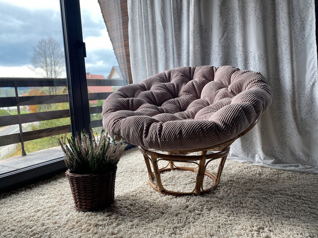Furniture Repurpose Papasan Cushion Papasan Corduroy Chair