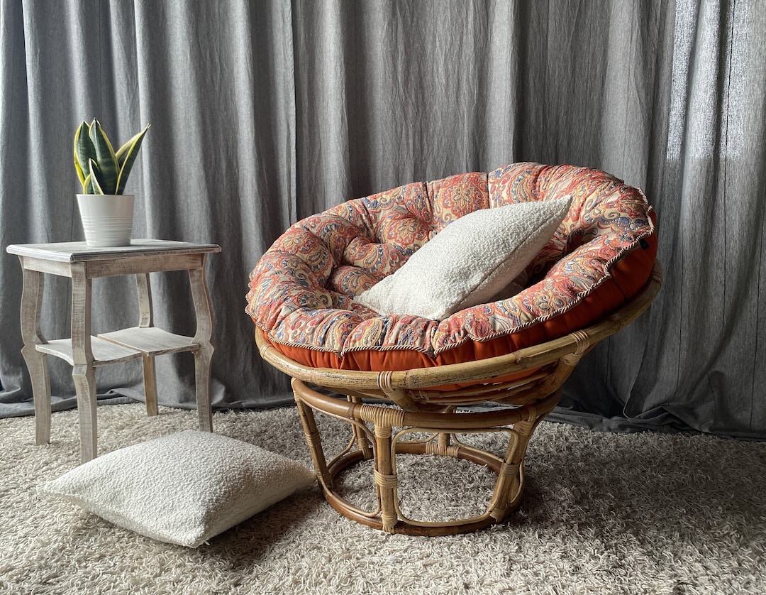 Wicker World Market Papasan Chair Cushion World Market White Faux