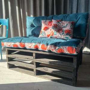 Velvet Indoor Cushions for Pallet Set | Floor cushion | Indoor Soft Velvet Cushions | Cushions for garden Patio furniture | Custom sizes |