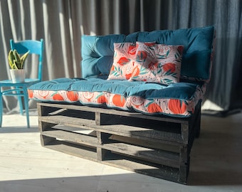 Velvet Indoor Cushions for Pallet Set | Floor cushion | Indoor Soft Velvet Cushions | Cushions for garden Patio furniture | Custom sizes |