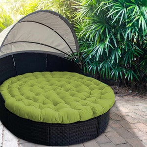 Oreiller résistant à l'eau Sun Island Oreiller de jardin rond Coussin pour chaise longue de jardin Coussin d'assise rond pour lit transat image 6