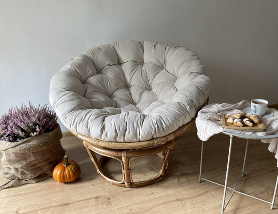 Velvet Papasan Pillow Tailormade Pillow Large Round Pillow Christmas Gift Exclusive for a Rattan Chair Boho Cushion Etsy