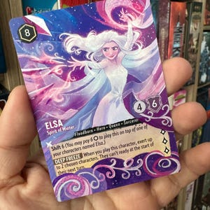 Tarjeta Disney Lorcana con arte alterado: Elsa Spirit of Winter - Tarjeta TCG Alter: tarjeta pintada única en su tipo, regalo de Elsa Frozen
