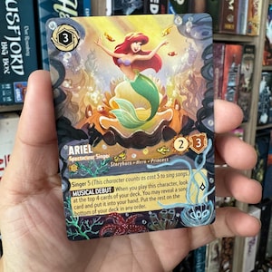 Fabriqué sur commande Disney Lorcana carte Altered Art - Ariel Spetacular Singer premier chapitre l TCG carte Alter - carte unique peinte à la main