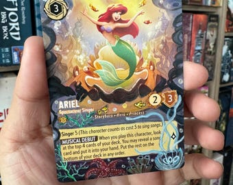Made to Order Disney Lorcana Card Altered Art  - Ariel Spetacular Singer First Chapter  l TCG Card Alter - One of a kind hand painted card