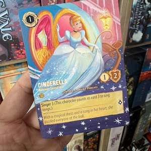 Made to Order Lorcana Karte Altered Art - Cinderella Ballroom Sensation - TKG Karte Alter Eine von einer Art bemalten Karte
