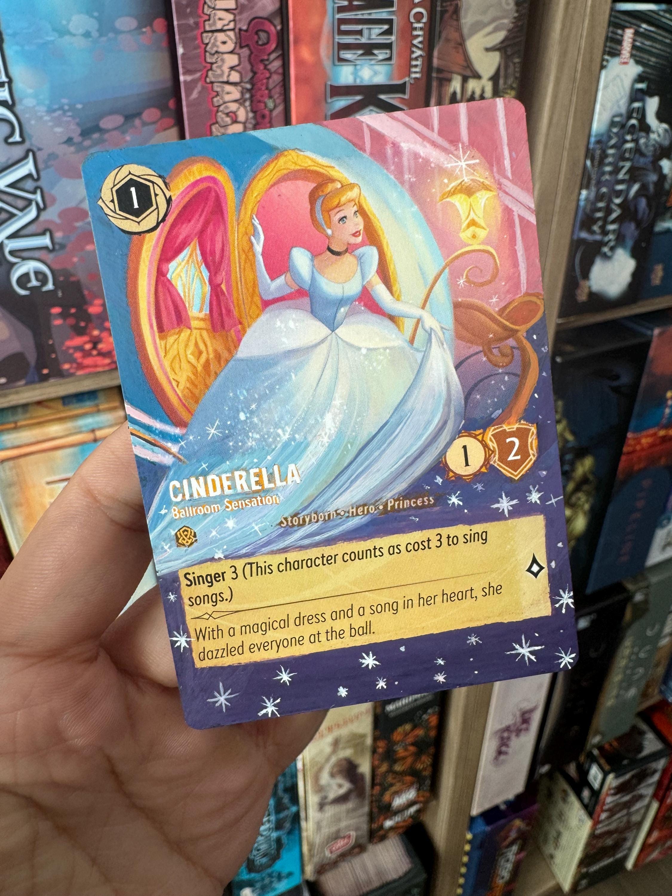 Made to Order Lorcana Card Altered Art  - Cinderella Ballroom Sensation - TCG Card Alter One of a kind painted card