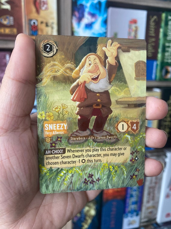 Disney Lorcana Card Altered Art Sneezy Seven Dwarves Art Alter L TCG Card  Alter - One of a Kind Painted Card Disney Lorcana Gift - Etsy Canada
