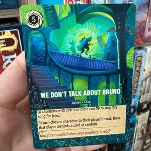 Arte alterada do cartão Disney Lorcana - Não falamos sobre Bruno Borderless Alter - TCG Card Alter - Cartão pintado à mão exclusivo