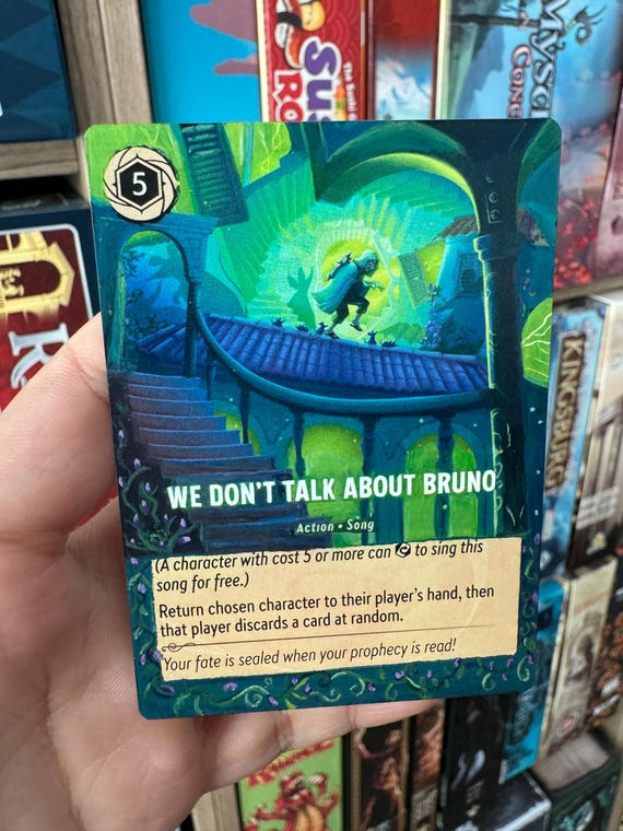 Disney Lorcana Card Altered Art - We Don't Talk About Bruno Borderless  Alter - TCG Card Alter - One of a kind hand painted card