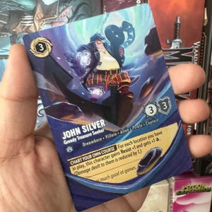 Made to Order Disney Lorcana Karte verändert Art John Silver Greedy Treasure Seeker l TKG Karte Alter handgemalte Karte Treasure Island Gift