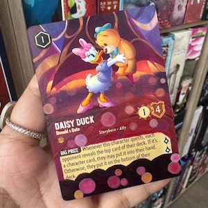 Tarjeta Lorcana alterada hecha a pedido - Daisy Duck Donald's Girlfriend - TCG Card Alter Tarjeta pintada única