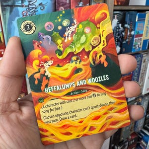 Tarjeta Lorcana de Disney con arte alterado: Heffalumps y Woozles, arte de Winnie the Pooh, tarjeta TCG alterada: tarjeta pintada única en su tipo