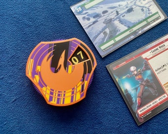 Sabine Wren Starbird Spectre Themed Star Wars Unlimited Base HP Damage Counter with Customizable Faceplates & Magnetic Retention Counts 0-99