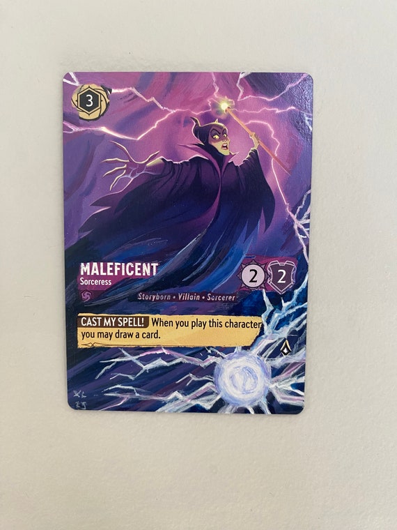Disney Lorcana Card Alter - Maleficent Sorceress Art Extension