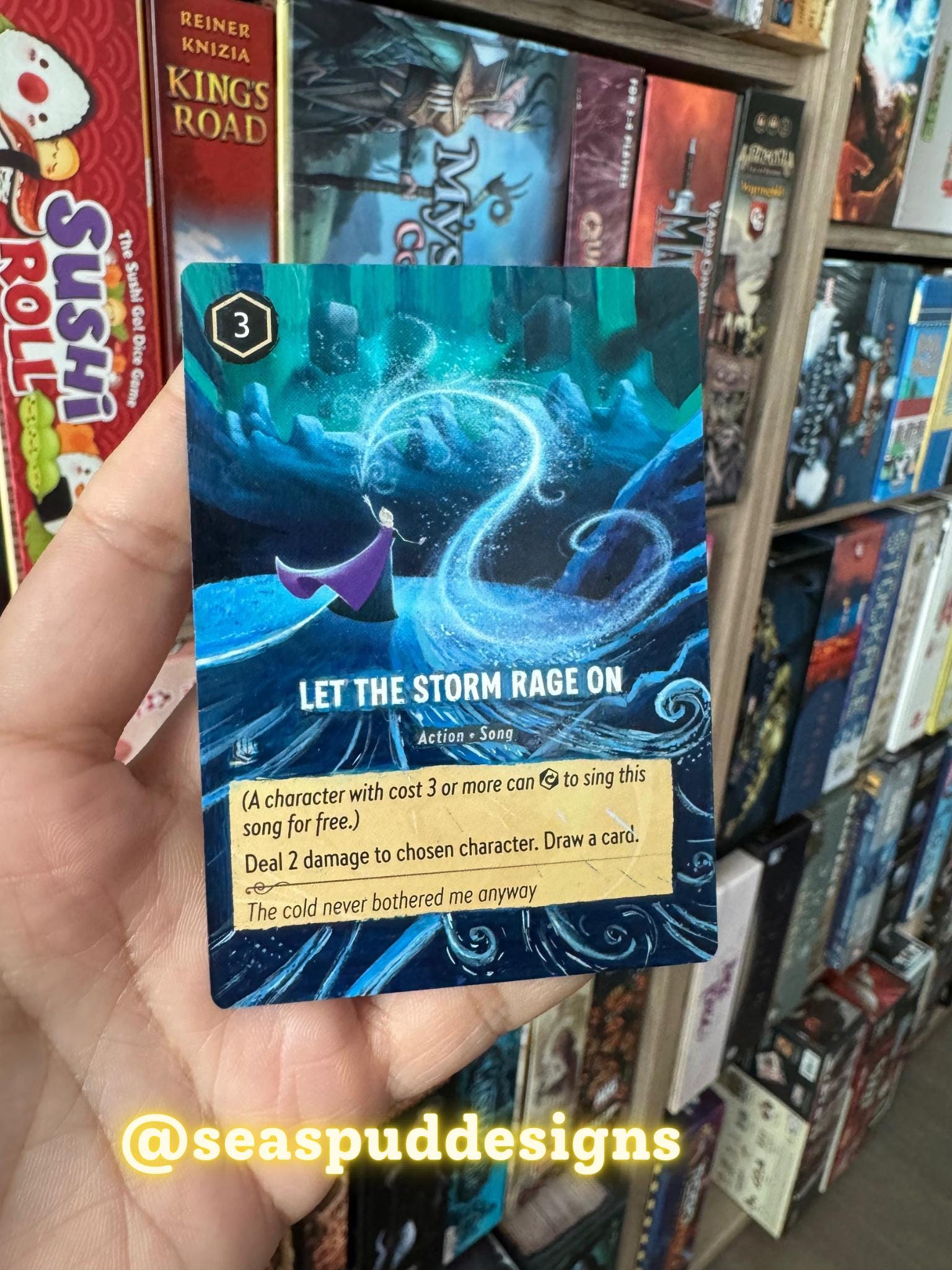 Disney Lorcana Card Altered Art - Let the Storm Rage on Alter