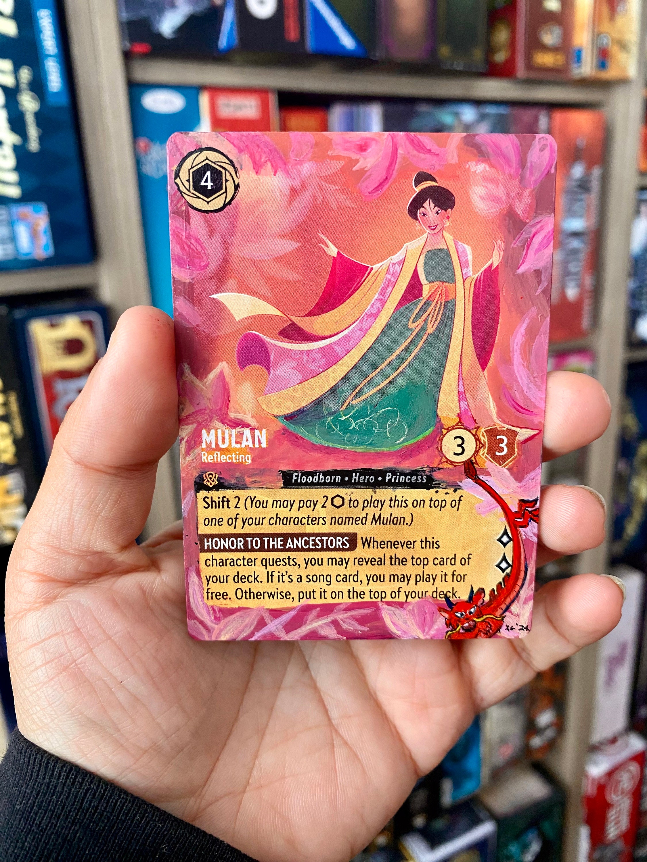 Disney Lorcana Card Altered Art - MULAN Reflecting TCG Card Alter - OOAK  Hand Painted Card Disney Lorcana Gift Mushu Dragon Made to Order - Etsy