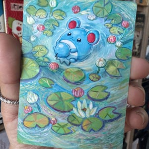 Pokemon Altered Card Marill art alter l TCG Card Alter - Cadeau personnalisé carte peinte unique en son genre Pokemon