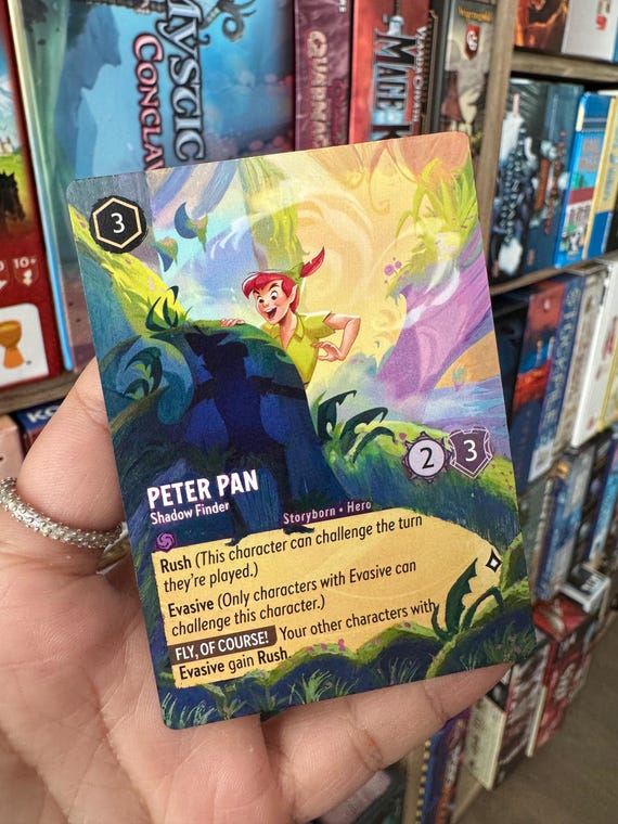Disney Lorcana Card Altered Art - Peter Pan Shadow Finder L TCG Card Alter  Hand Painted Card Peter Pan Gift Lorcana Alter - Etsy
