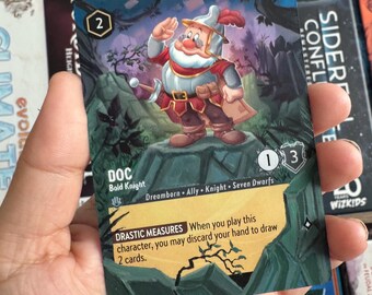 Disney Lorcana Card Altered Art Doc Seven Dwarf art alter l TCG Card Alter Made to Order Disney Lorcana gift Snow White